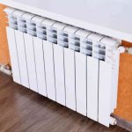 aluminum radiator in the apartment