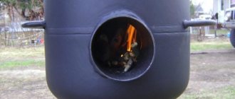 Буржуйка из газового баллона