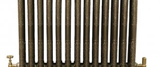 cast iron radiator in retro style