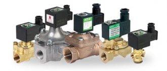 Electromagnetic shut-off valves for heating boilers