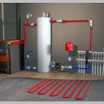 Photo - Warm floor from a boiler in a private house