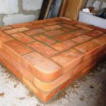 Brick stove foundation