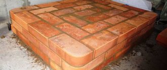 Brick stove foundation