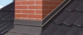 герметизация печной трубы на крыше из профнастила