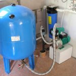 Hydraulic accumulators for water supply. Photo 