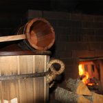 Wood burning in the bathhouse