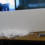 Making stones from foam plastic