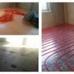 How to pour liquid into a heated floor?