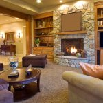 fireplace in the living room