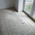 picture of installation of electric heated floor
