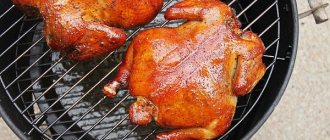Chicken in the smokehouse
