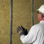Mineral wool for plasterboard partitions