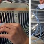 Installation of a temperature sensor under the film