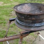 Small oven made of disks