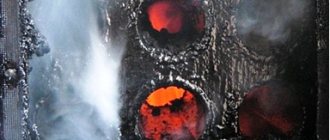 Resin formation on the heating surface of the boiler