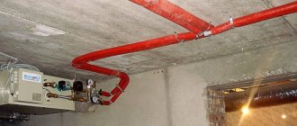 Heater piping, device and principle of operation of the heat exchanger, heating circuits for water supply ventilation