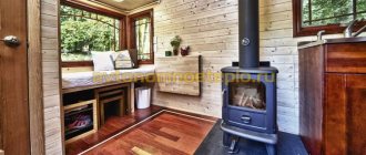 Fire protection of a stove in a wooden house