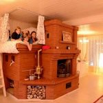 long-burning wood stoves for home made of brick