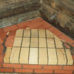 Fireplace pedestal in the corner