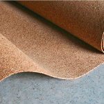 Cork backing in a roll