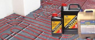Plasticizer consumption for heated floors