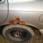 Результат хранения автомобиля в сыром помещении