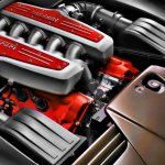 Ferrari engine cooling system, graphics