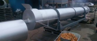 Drying chamber for sawdust