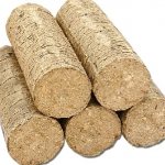 Топливные брикеты на белом фоне 5 штук