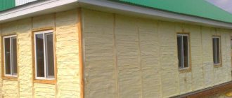 Insulation of facades with polyurethane foam, technological process