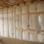 Insulation of a frame building